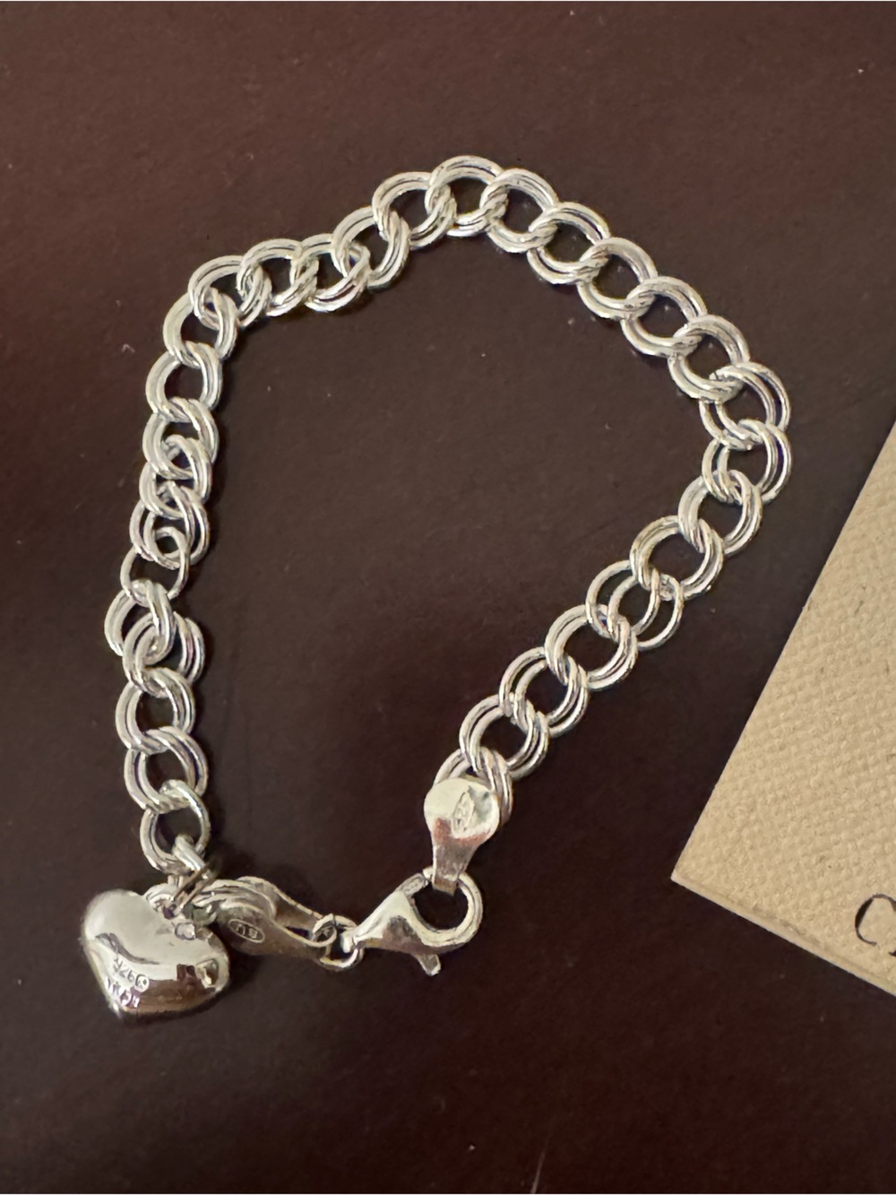 Madison Sterling Silver Heart Charm Bracelet - Silver - Picture 2 of 2